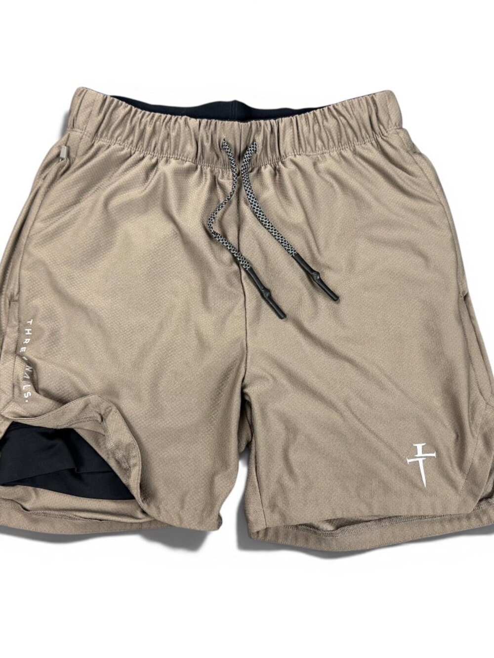 Three Nails Pro-Tech 2.0 Liner Short Taupe Size Small Gym Workout Running